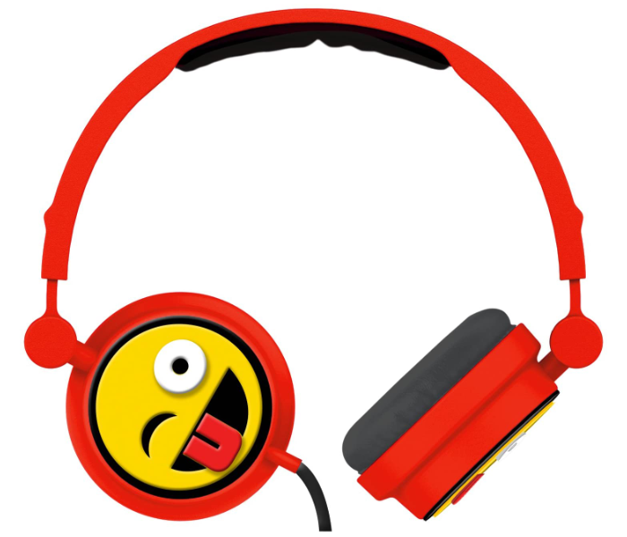 Live Love Music Emoticon Overhead Stereo Headphone - Red - Zoom Image 2