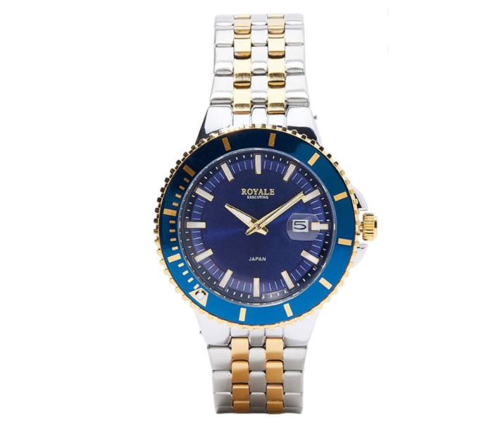 Royale Executive RE030E Submariner Style Metal Analog Watch For Men – Dark Blue - Zoom Image