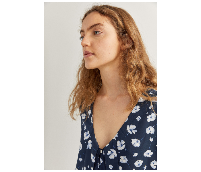 Springfield SS20 Printed Blouse With Bow Neck EU 40 For Women - Blue - Zoom Image 4