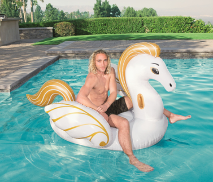 Bestway 41118 Luxury Pegasus Pool Float - White and Gold - Zoom Image 8