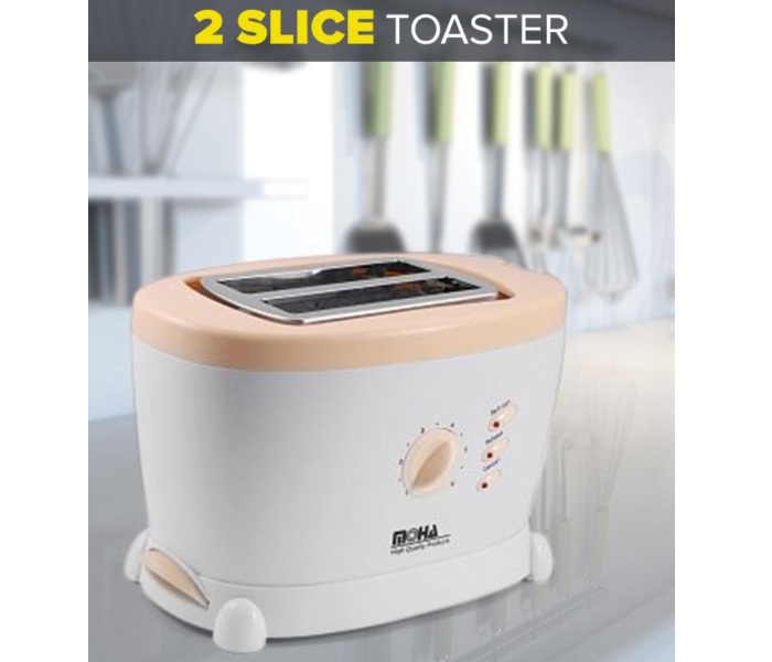 Cyber 77-TS003 2-Slice Moha Steel Toaster -White and Cream - Zoom Image 3