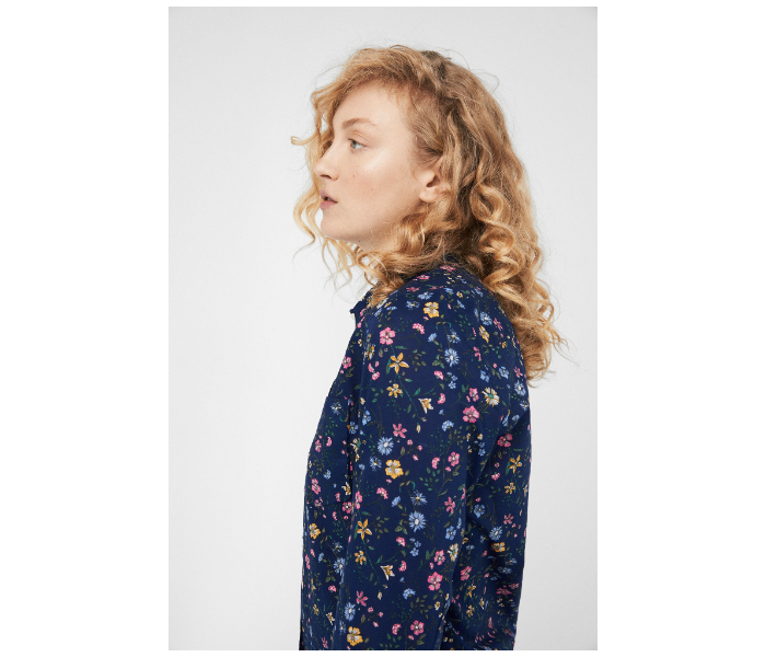 Springfield SS19 Long Sleeve Floral Blouse EU 38 For Women - Navy Blue - Zoom Image 2