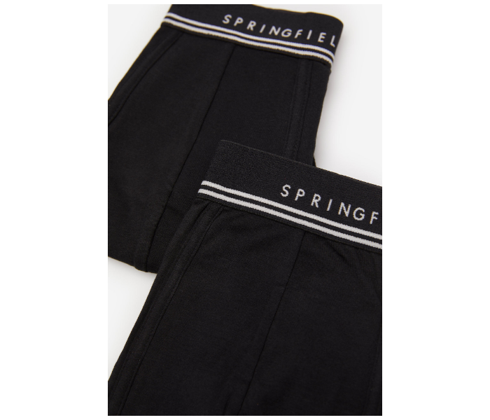 Springfield SS20 Pack of 2 Knitted Boxers And Slips X-Large For Men - Black and White - Zoom Image 1