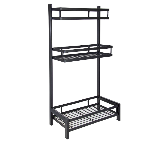 3 Level 32x19.5x60cm Multi-Function Storage Rack - Black - Zoom Image 3