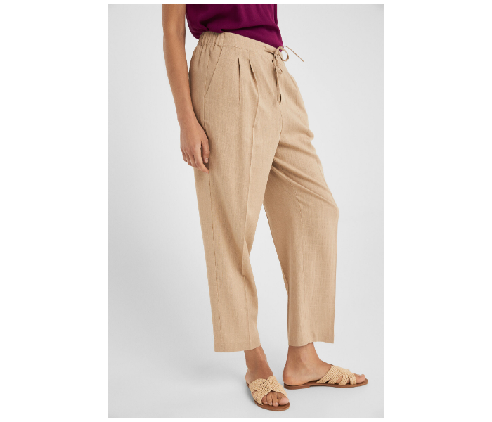 Springfield SS19 Cotton Fancy Pant EU 38 For Women - Camel - Zoom Image 2