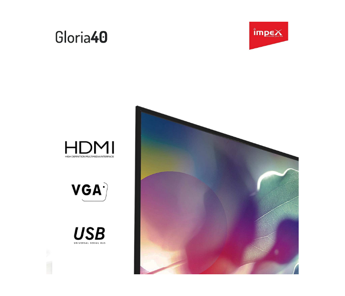 Impex Gloria 40 40 Inch Standard HD Ready LED TV - Black - Zoom Image 3