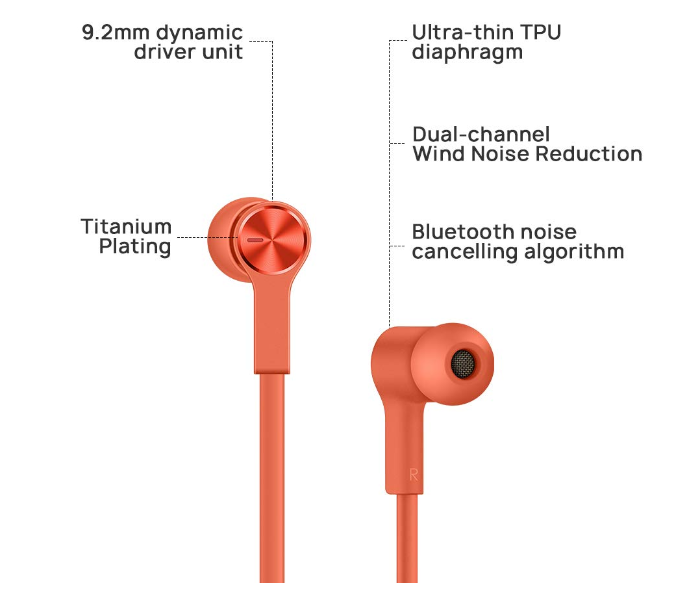 Huawei Free Lace Headphones - Orange - Zoom Image 2