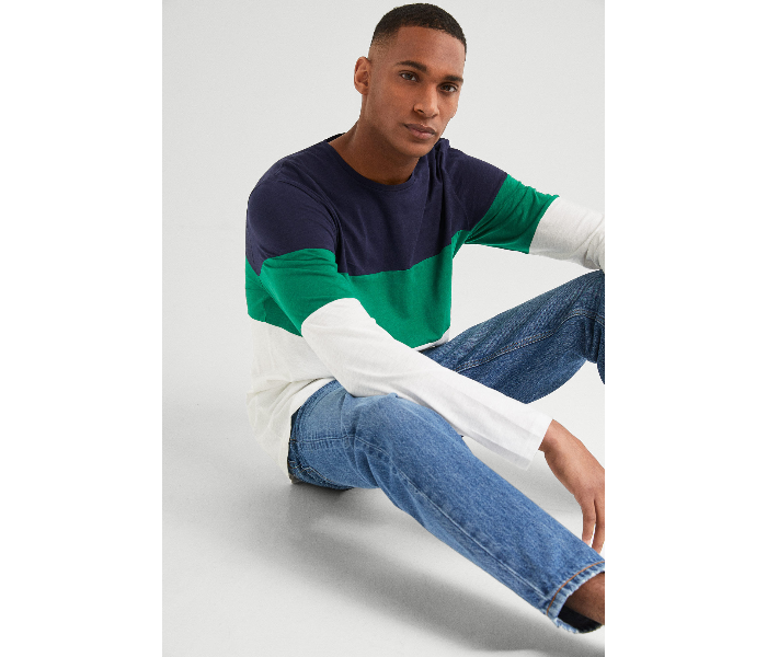 Springfield SS19 Basic Striped T-Shirt Extra Large - Green - Zoom Image 2