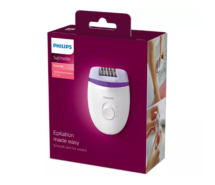 Philips BRE225/01 Satinelle Essential Corded Compact Epilator - White - Zoom Image 6