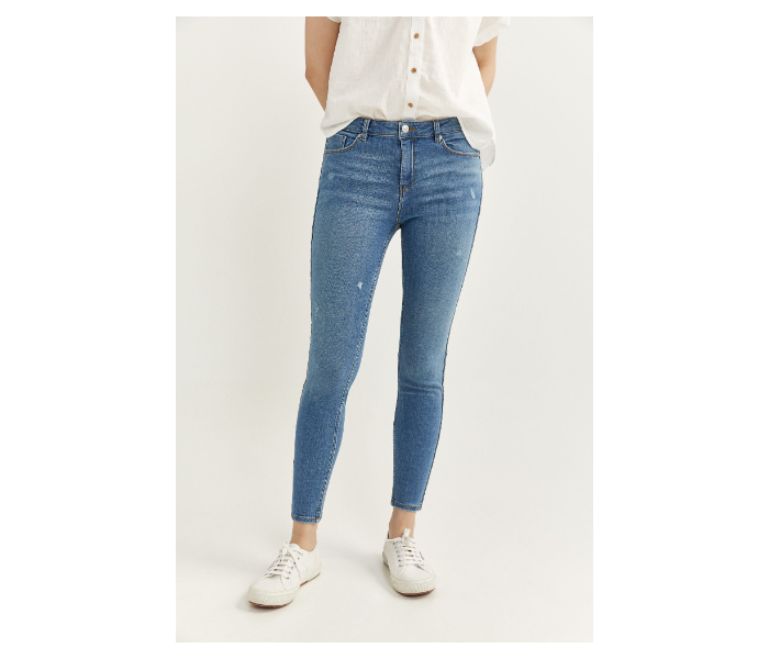 Springfield SS20 Fancy Denim Jeans EU 40 For Women - Blue and White - Zoom Image 4