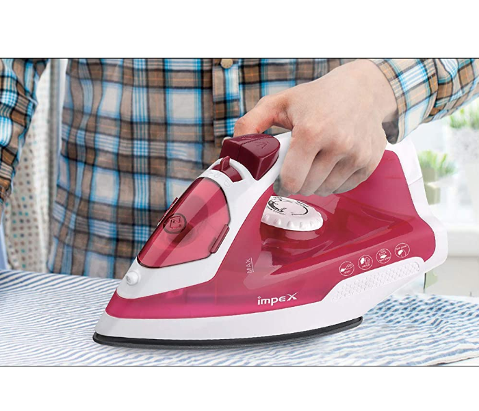 Impex IBS 401 Non Stick Coated Steam Iron - White and Red - Zoom Image 4