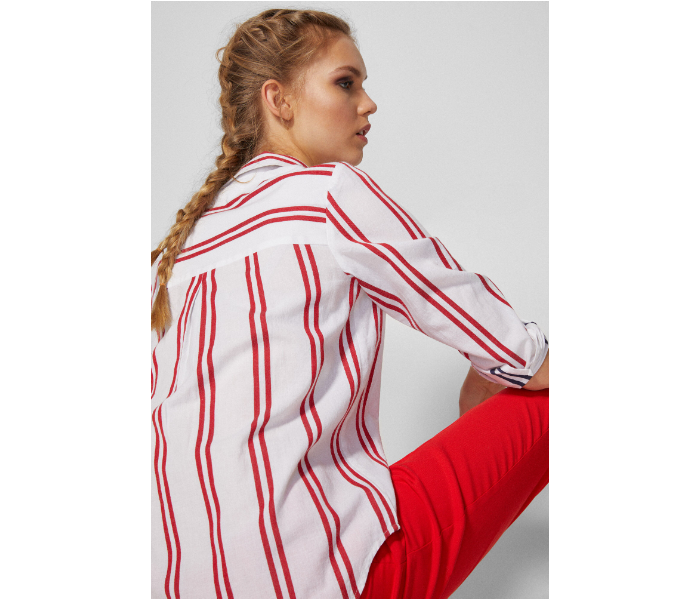 Springfield SS19 Long Sleeve Striped Blouse EU 38 For Women - Red and White - Zoom Image 4