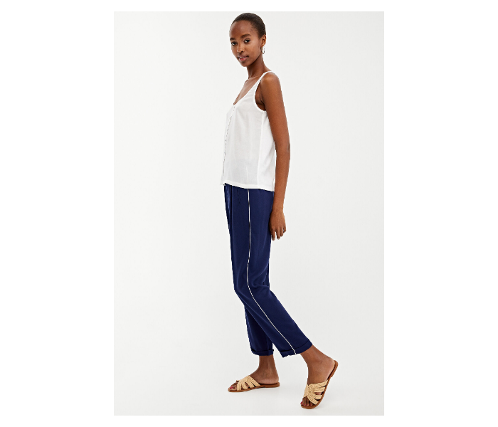 Springfield AW19 Cotton Plain Pant EU 42 For Women - Blue - Zoom Image 4