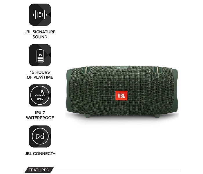 JBL Xtreme 2 Portable Waterproof Bluetooth Speaker -Green - Zoom Image 2