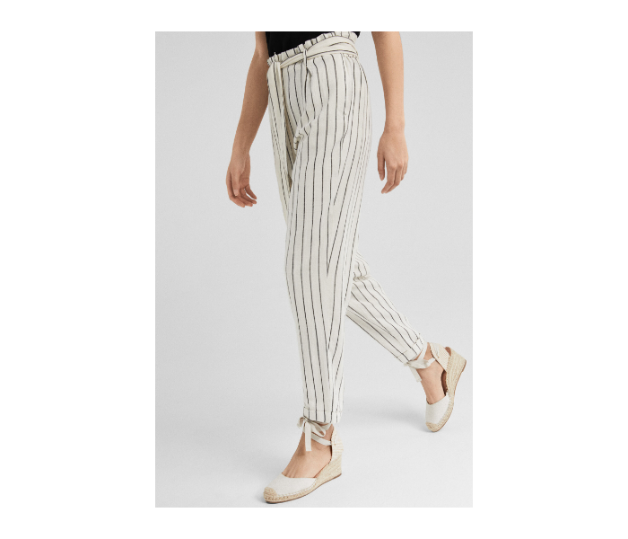 Springfield SS19 Striped Cotton Fancy Pant EU 38 For Women - Ivory Black - Zoom Image 2