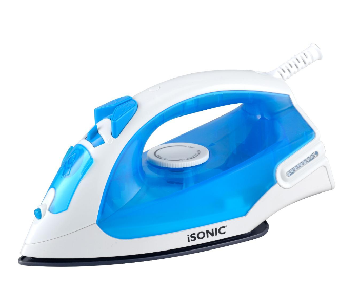 Isonic IN303 Premeium Steam Iron- White and Blue - Zoom Image 1