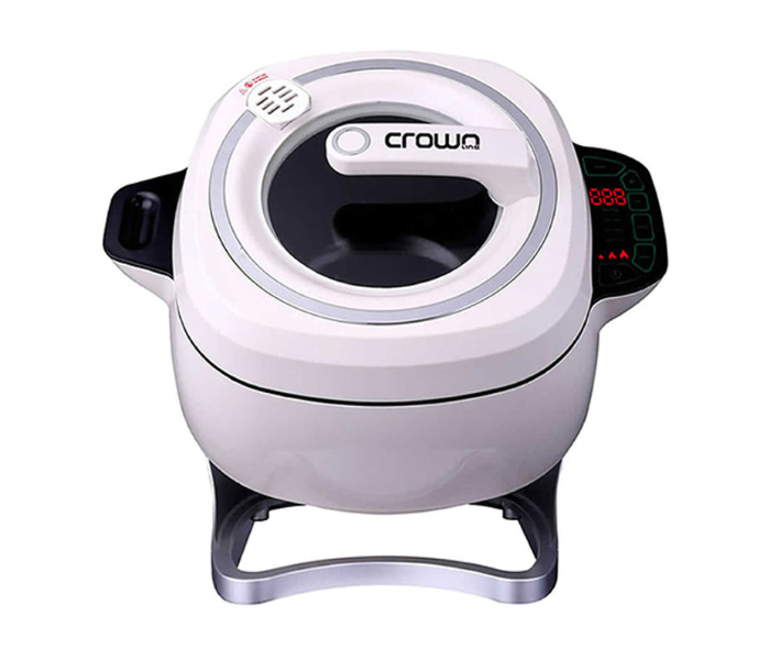 Crownline SF-203 6L Automatic Stir Fryer - White and Black - Zoom Image 1