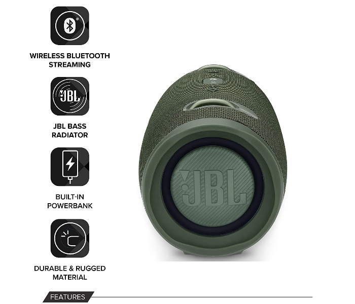 JBL Xtreme 2 Portable Waterproof Bluetooth Speaker -Green - Zoom Image 3