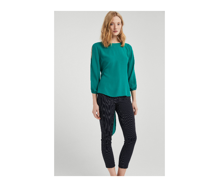 Springfield SS19 Long Sleeve Plain Blouse EU 38 For Women - Green - Zoom Image 1