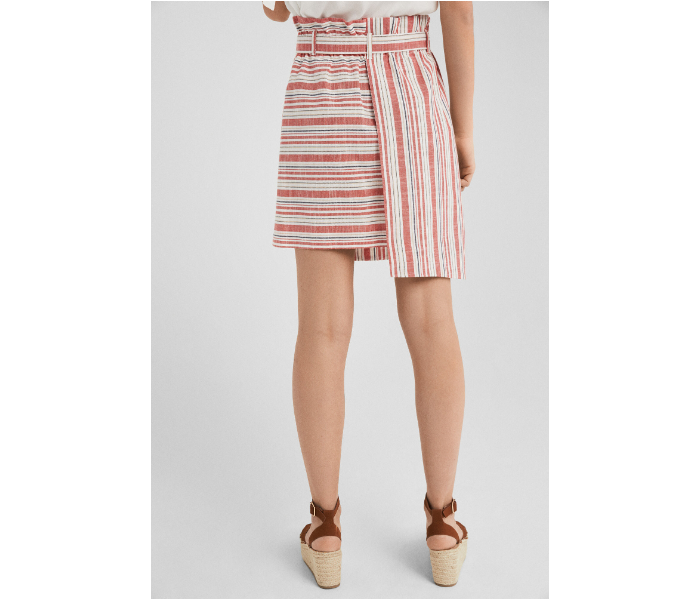 Springfield SS19 Striped Mini Skirt Small For Women - White and Pink - Zoom Image 3