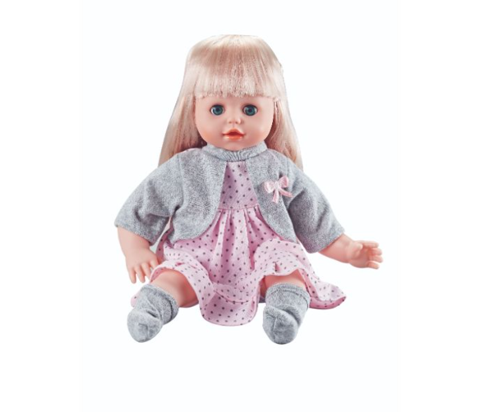 Basmah 14 Inch Baby Girl Doll Set With Sound - Pink - Zoom Image 2