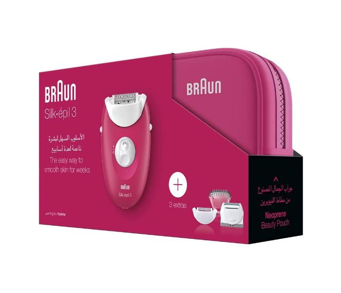 Braun SE3415 Wet and Dry Epilator with 3 Extras - Pink - Zoom Image 5