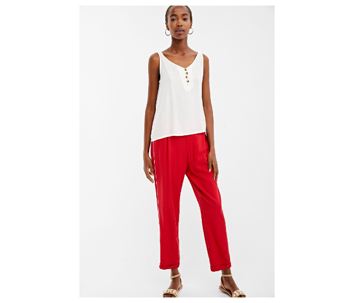 Springfield AW19 Cotton Plain Pant EU 38 For Women - Red - Zoom Image 3