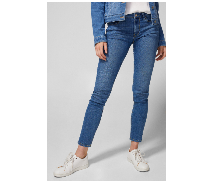 Springfield AW18 Denim Basic EU 38 For Women - Medium Blue - Zoom Image 3