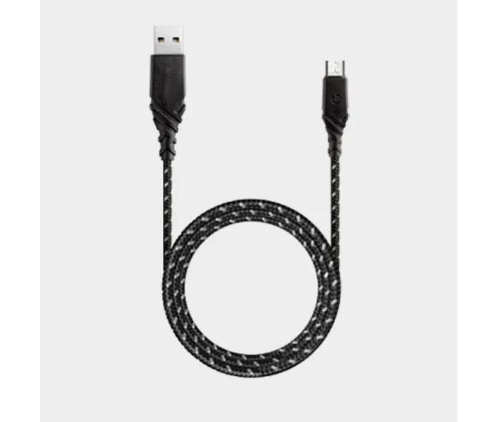 Energea 1.2m Nyloglitz Charge and Sync USB-A to Micro-USB Cable - Black - Zoom Image