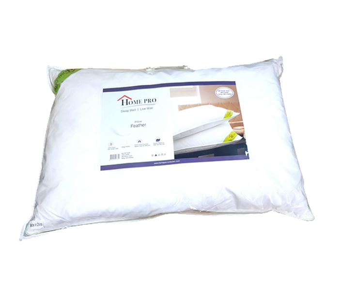 Home Pro PLWFTHR 50 x 70cm Feather Pillow - White - Zoom Image