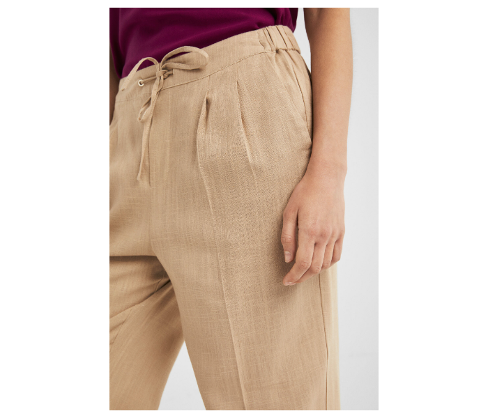 Springfield SS19 Cotton Fancy Pant EU 38 For Women - Camel - Zoom Image 3