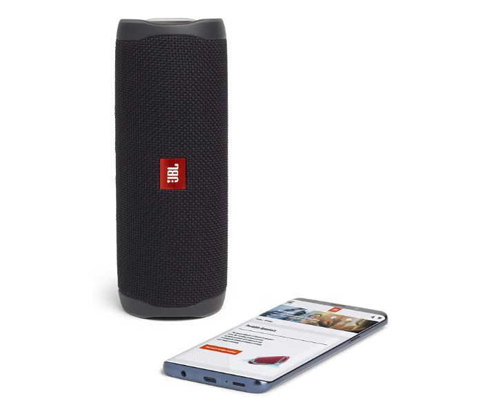 JBL Flip 5 Portable Waterproof Bluetooth Speaker - Black - Zoom Image 2