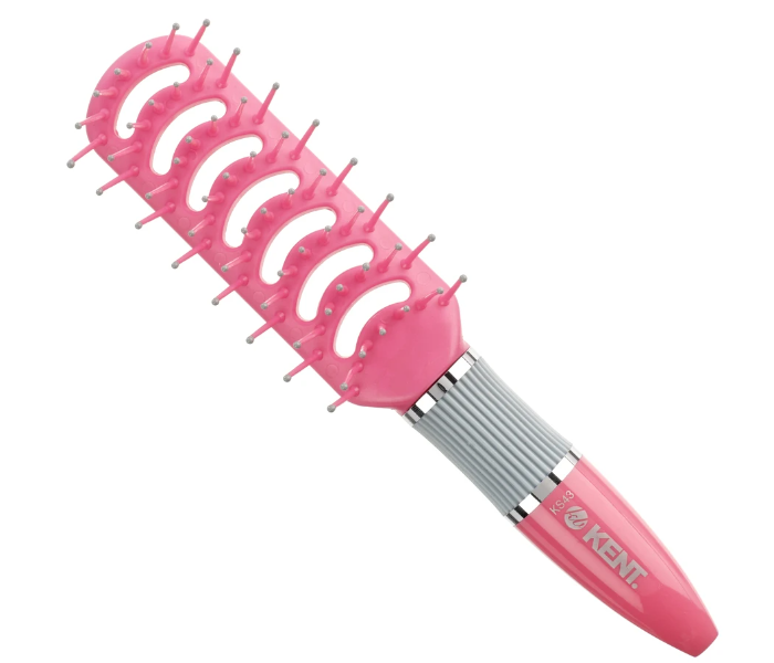 Kent KS43P Short Handle Vented Hair Brush - Pink - Zoom Image