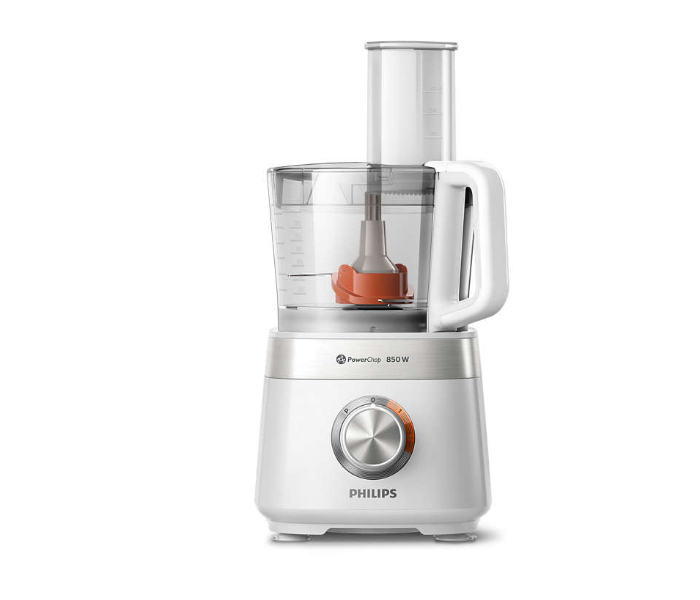 Philips HR7530/01 850 Watts Viva Collection 2 In 1 Compact Food Processor - White - Zoom Image 1