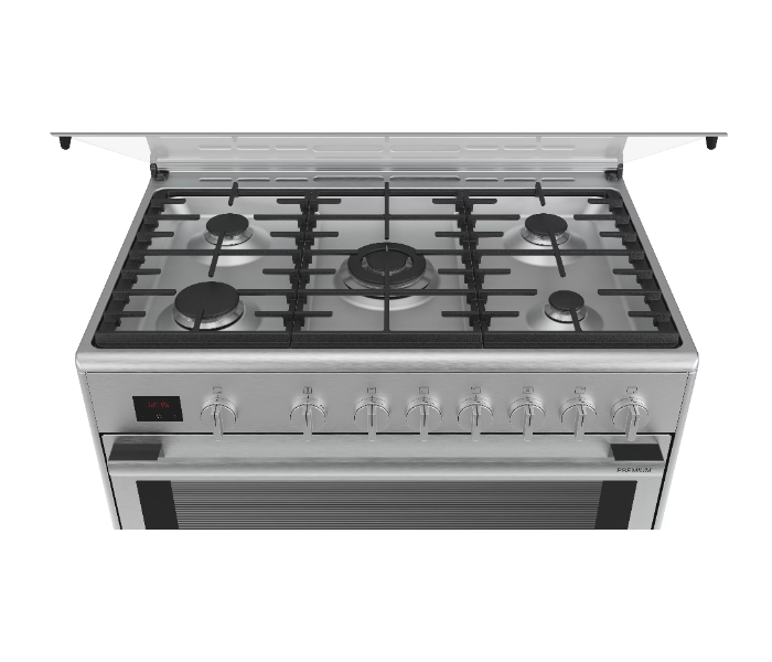 Bosch HSG738357M 90 Cm Series 2 Gas Range Cooker - Stainless Steel and Black - Zoom Image 2