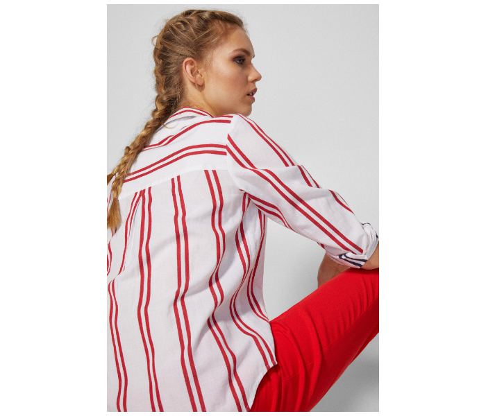 Springfield SS19 Long Sleeve Striped Blouse EU 34 For Women - Red and White - Zoom Image 4