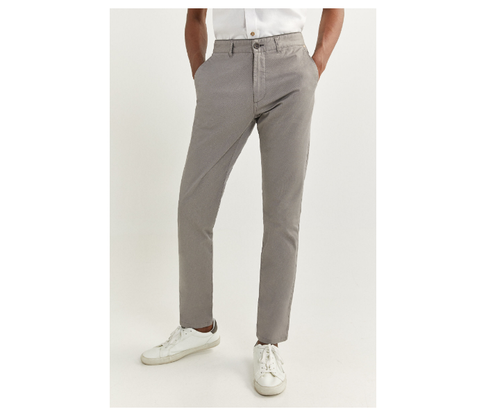 Springfield SS20 Sport Trouser Solid Chinos EU 40 For Men - Ash Grey - Zoom Image 2