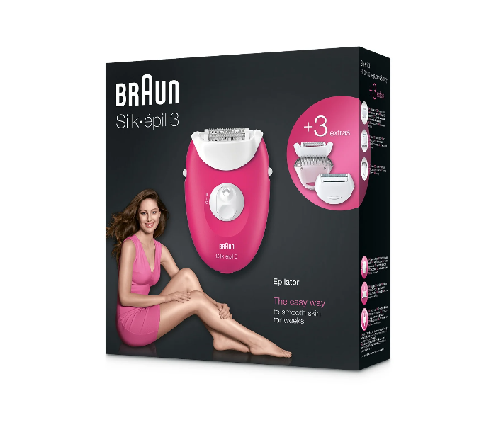 Braun SE3410 Silk-Epil 3 Epilator - Pink - Zoom Image 3