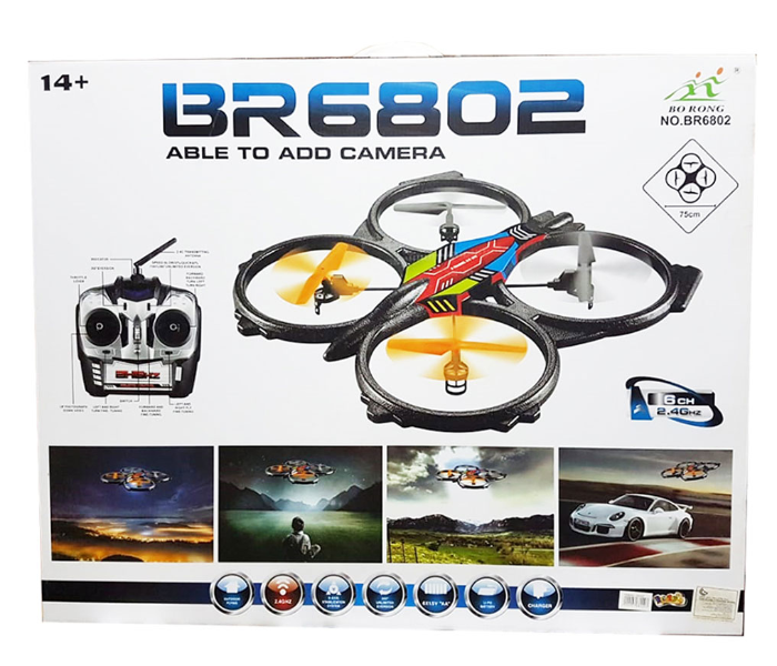 Family Center Remote Control 4-Axis-Gyro Aircraft 2.4G 4Ch - Black - Zoom Image 3