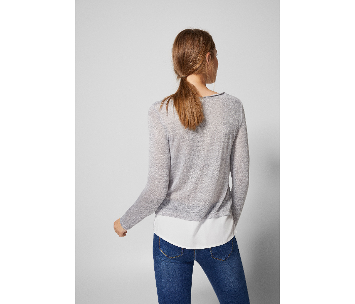 Springfield AW18 Plain Long Sleeve T-Shirt X-Small For Women - Dark Grey - Zoom Image 2