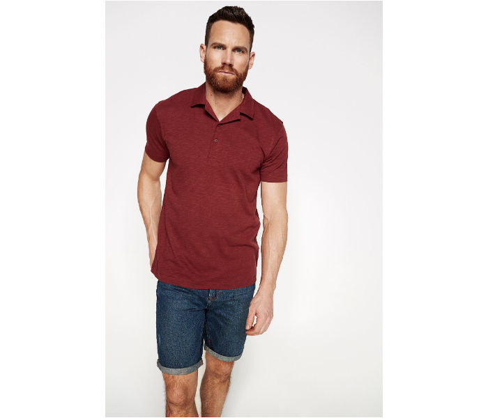 Springfield AW18 Polo Fancy T-Shirt Medium For Men - Maroon - Zoom Image 1