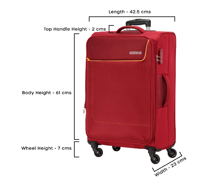 American Tourister GAT104LUG03468 58cm Jamaica Soft Case Trolley Bag - Maroon - Zoom Image 5