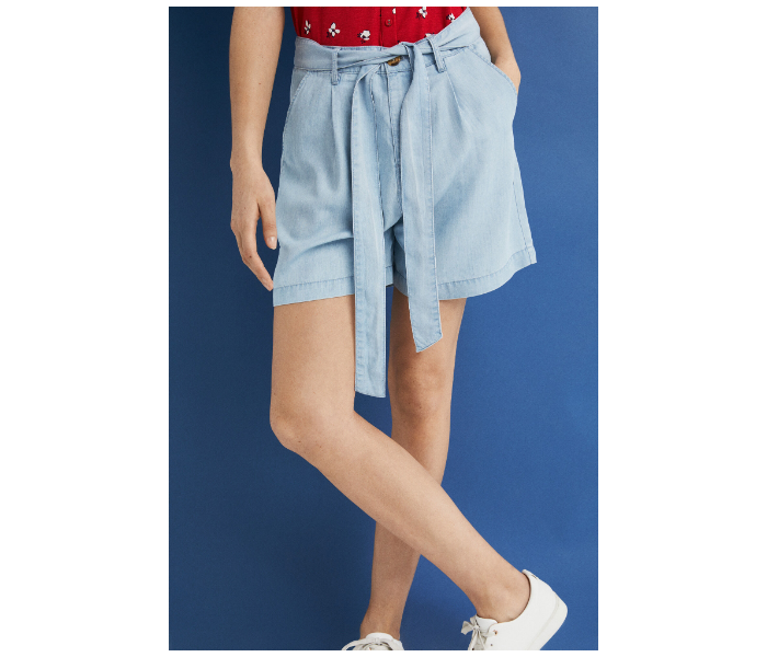 Springfield SS19 Denim Bermuda EU 34 For Women - Sky Blue - Zoom Image 4