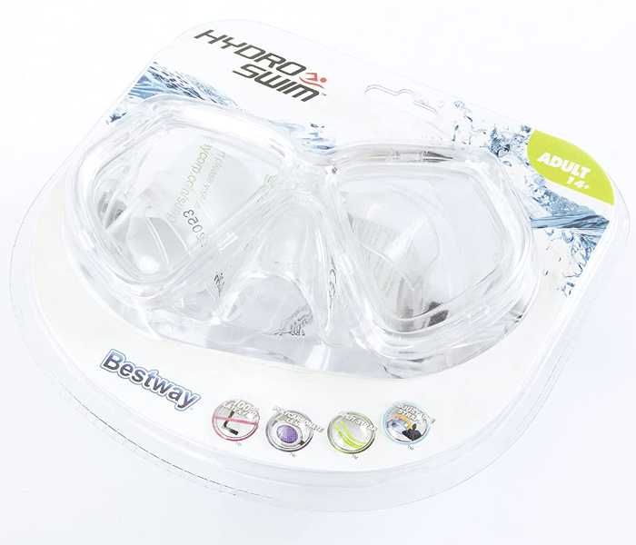 Bestway 22053 Hydro-Swim Crystal Clear Children Diving Mask - Transparent - Zoom Image 2