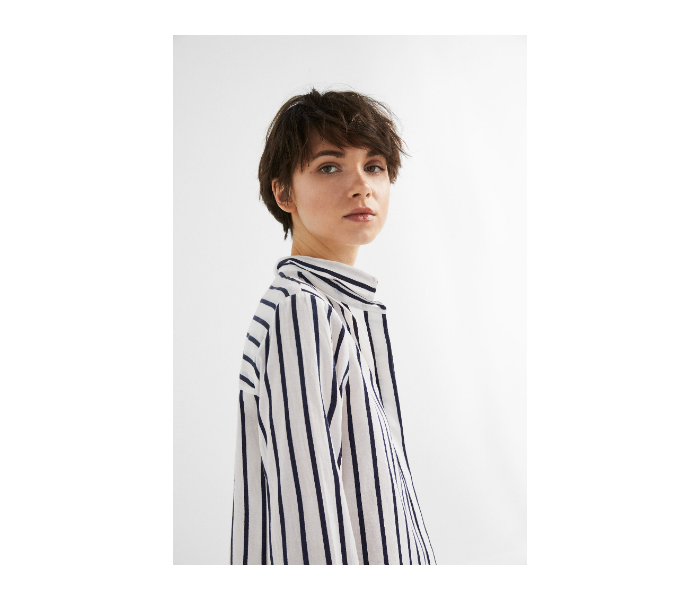 Springfield SS19 Long Sleeve Striped Blouse EU 36 For Women - White and Black - Zoom Image 3