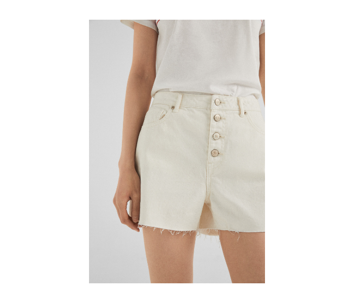 Springfield SS19 Denim Bermuda EU 40 For Women - Cream - Zoom Image 2