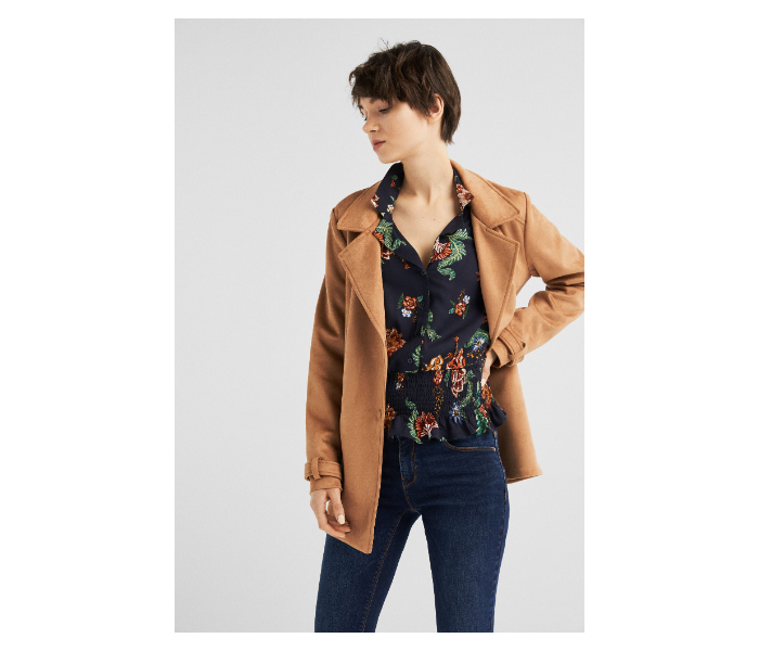 Springfield SS19 Long Sleeve Floral Blouse EU 36 For Women - Black and Green - Zoom Image 3