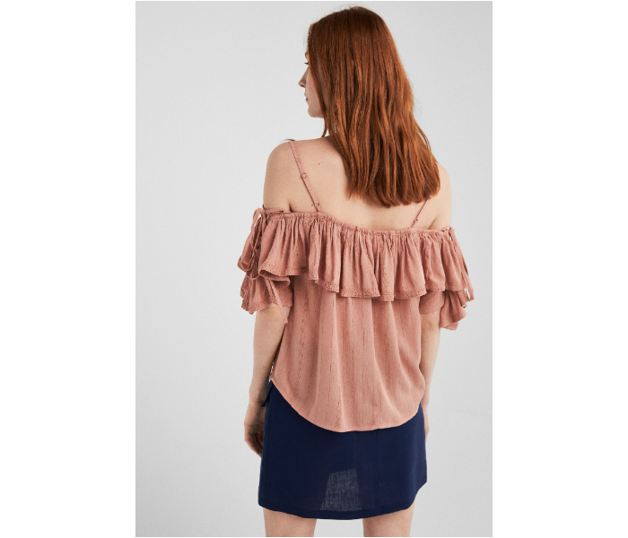 Springfield Plain Off-Shoulder Blouse EU 34 For Women - Lilac - Zoom Image 3