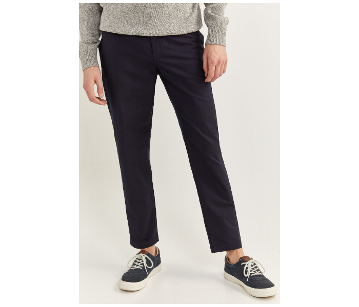 Springfield SS20 Sport Trouser Solid Chinos EU 42 For Men - Navy Blue - Zoom Image 3