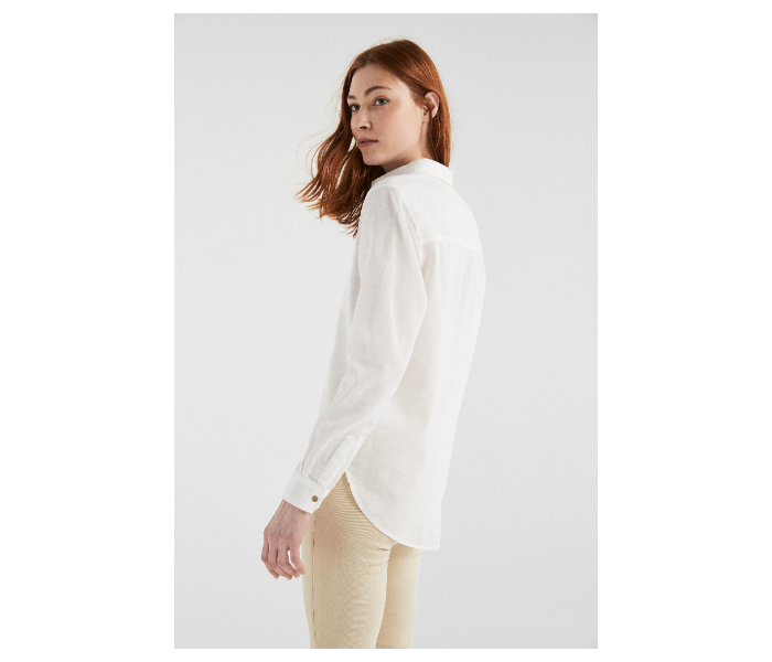 Springfield SS19 Long Sleeve Plain Blouse EU 42 For Women – Light Cream - Zoom Image 2